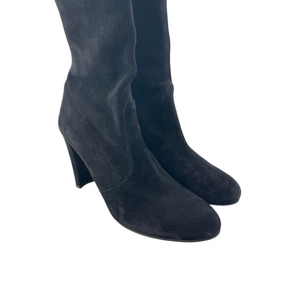 Stuart Weitzman Highland Over The Knee Boot Black Suede  Size 7.5 Narrow - Picture 6 of 13